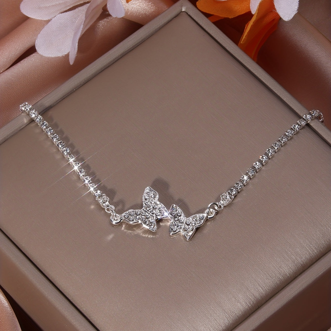 Glimmering Butterfly Anklet